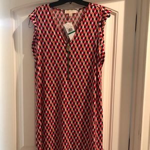 Michael Kors Geometric Print Dress L